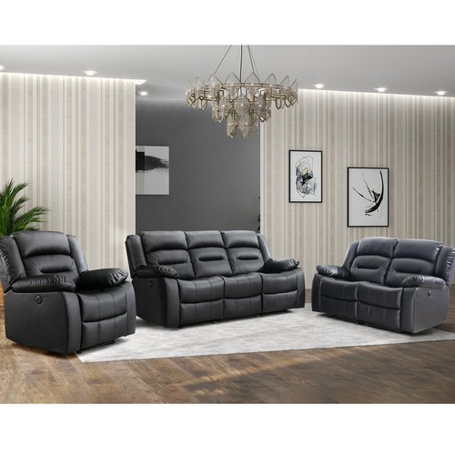 Faux leather power recliner - leather,